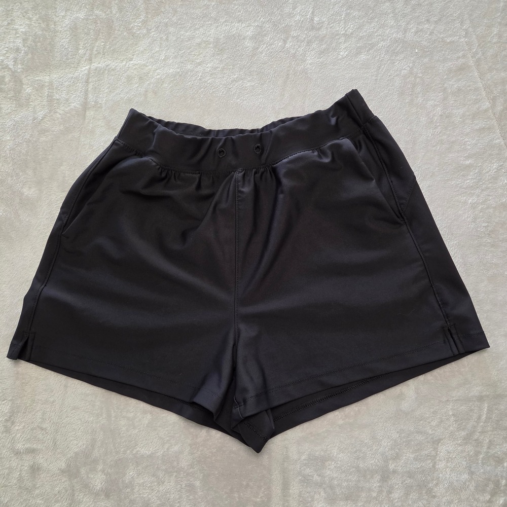 Old Navy Active Powersoft High-Rise Go-Dry Shorts Black M Pockets